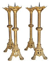 4 MASSIVE BRONZE LEUCHTER FÜR