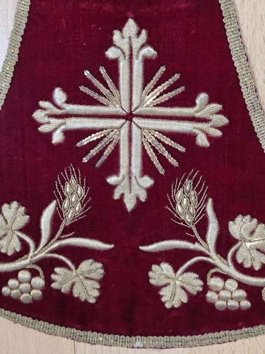 Rote antike samt stola mit - antike,