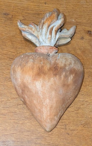 Großes barock holz herz - holz,