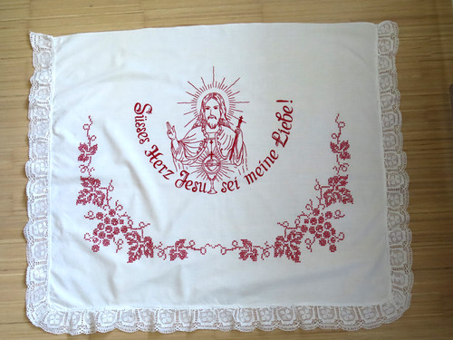 Antike altardecke mit - altardecke, ~