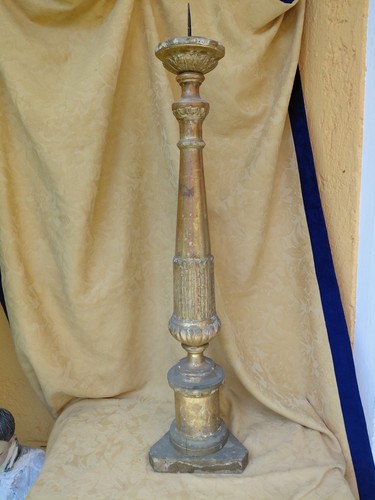 Altarleuchter holz vergoldet - altarleuchter,