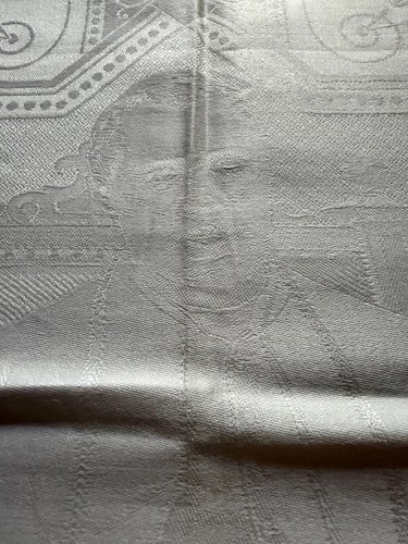 Antikes damasttuch papst pius - antikes,