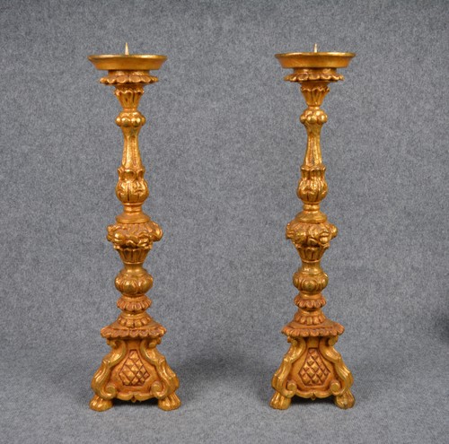 Paar barock altarleuchter - paar,